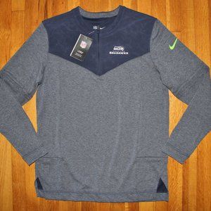 Nike Dri-Fit Seattle Seahawks Football 1/4 Zip Sideline Jacket Mens M